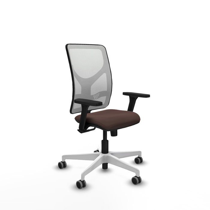 PIQUERAS Y CRESPO Silla de oficina Motilla con mecanismo Sincro, Marrón oscuro y Blanco PIQUERAS Y CRESPO Silla de oficina Motilla con mecanismo Sincro, Marrón oscuro y Blanco