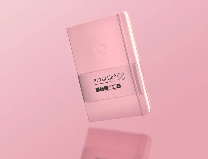 Antartik Cuaderno A5 Tapa Dura Hojas Cuadriculadas Rosa Pastel 100 Hojas 80 Gr FSC
