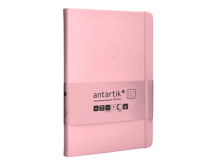 Antartik Cuaderno A5 Tapa Dura Hojas Cuadriculadas Rosa Pastel 100 Hojas 80 Gr FSC
