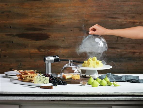 Sage SSM600SIL0NEU1 Ahumador de Alimentos Smoking Gun® Infusión de Sabores Ahumados en Frío Control Dos Velocidades Manguera Silicona