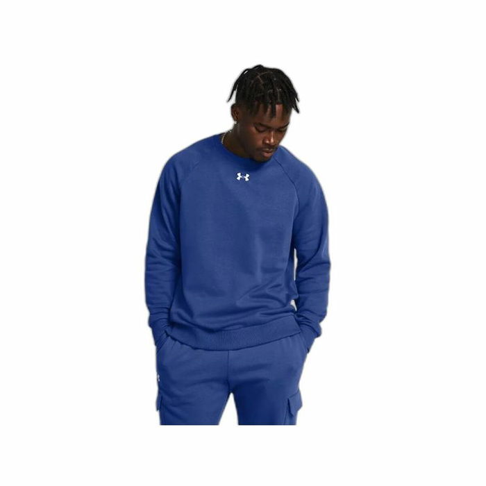 Sudadera sin Capucha Hombre Under Armour Rival Fleece Crew Azul Sudadera sin Capucha Hombre Under Armour Rival Fleece Crew Azul