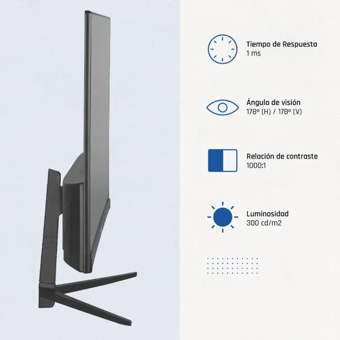 Iggual Monitor 21.5" IPS Full HD 120Hz 1ms con VGA, HDMI, DisplayPort, Diseño sin Marcos, ML21S (igg320037)