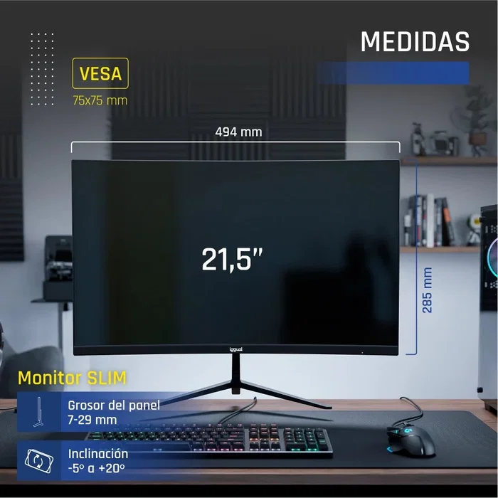 Iggual Monitor 21,5 IPS FHD 100Hz VGA HDMI DP igg320037 Iggual Monitor 21,5 IPS FHD 100Hz VGA HDMI DP igg320037