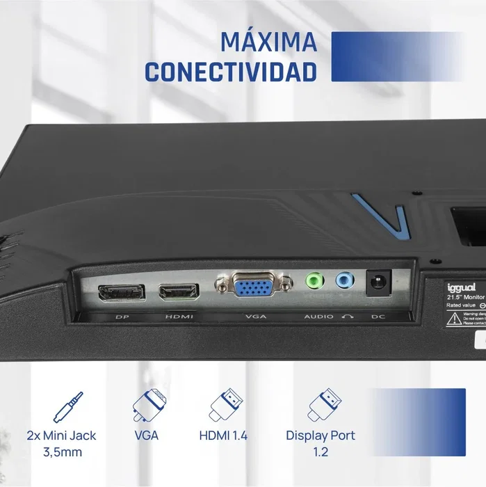Iggual Monitor 21,5 IPS FHD 100Hz VGA HDMI DP igg320037 Iggual Monitor 21,5 IPS FHD 100Hz VGA HDMI DP igg320037