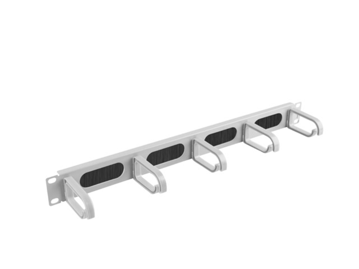 LANBERG AK-1203-S Panel de gestión de cables para bastidor, Gris, Metal/Plástico