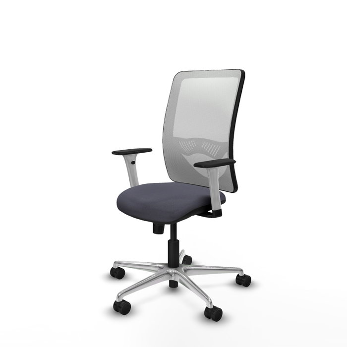 PIQUERAS Y CRESPO Silla de oficina Zulema con mecanismo Sincro, Gris oscuro y Blanco PIQUERAS Y CRESPO Silla de oficina Zulema con mecanismo Sincro, Gris oscuro y Blanco