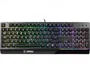 MSI Vigor GK30 Teclado Gaming USB con Switches Semimecánicos, Formato Completo QWERTY Español, Retroiluminación LED RGB Multicolor, Negro