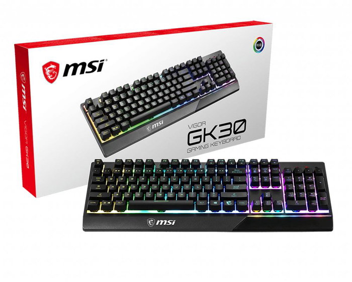MSI Teclado Español Vigor GK30 USB QWERTY Negro