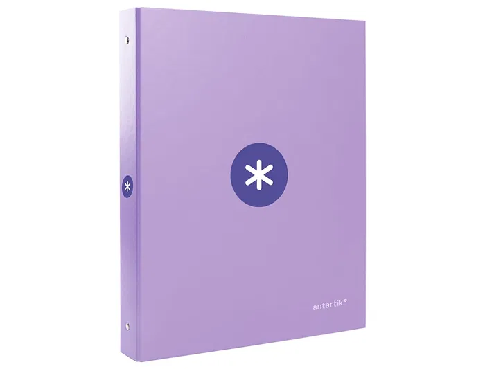 Antartik Carpeta A4 Forrada 4 Anillas 25 mm Redondas Color Lavanda