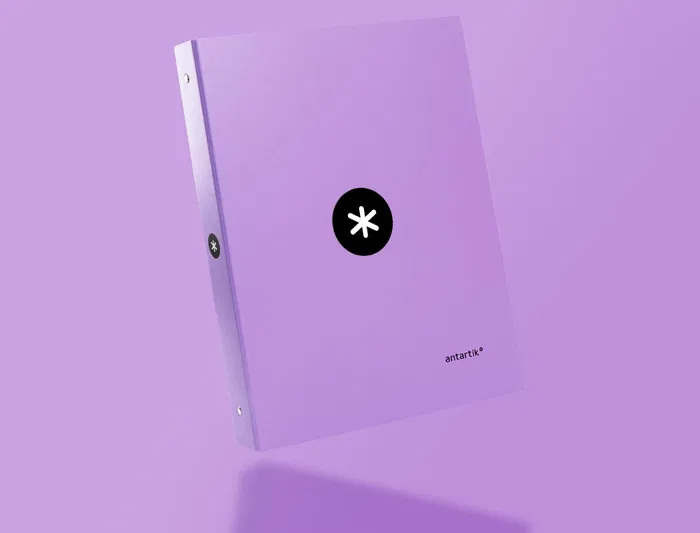 Antartik Carpeta A4 Forrada 4 Anillas 25 mm Redondas Color Lavanda