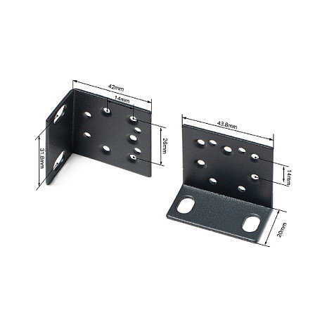 TP-Link Omada Kit de Montaje en Rack 19", Negro, Metal - Compatible con ER8411, TL-SG3428, VIGI NVR4032H y Más