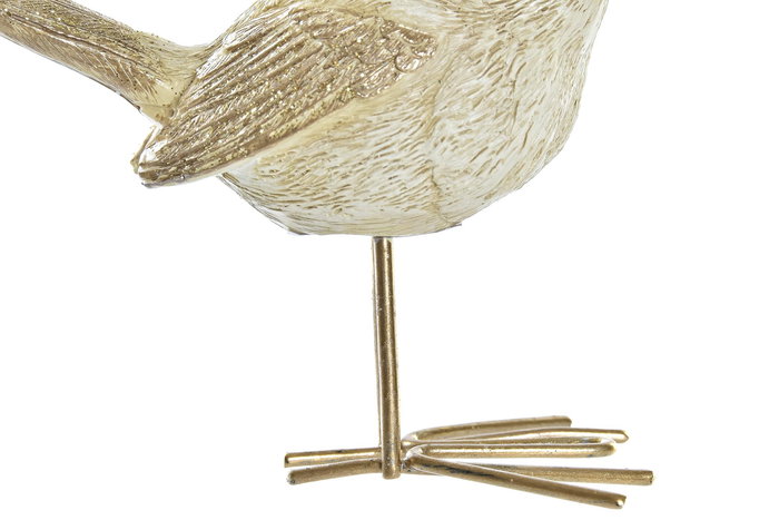 DKD Home Decor Figura Navidad Moderna Resina Dorado Beige 5 x 9.5 x 11 cm (2 Unidades)