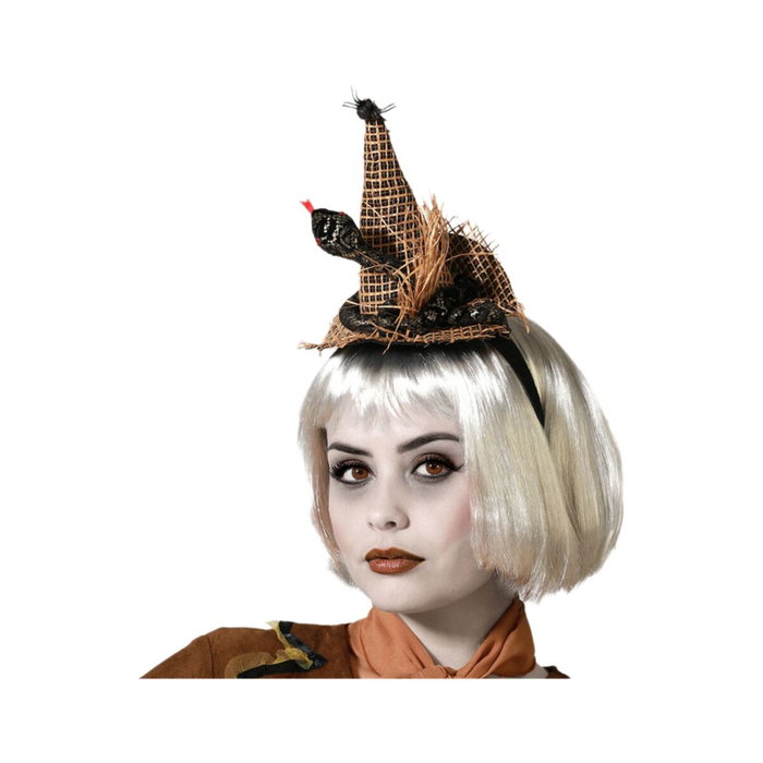 Atosa Sombrero de Bruja con Red y Gato Negro