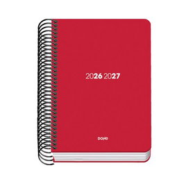 DOHE Agenda Escolar Basic Element A6 Día Página Rojo 2026-2027