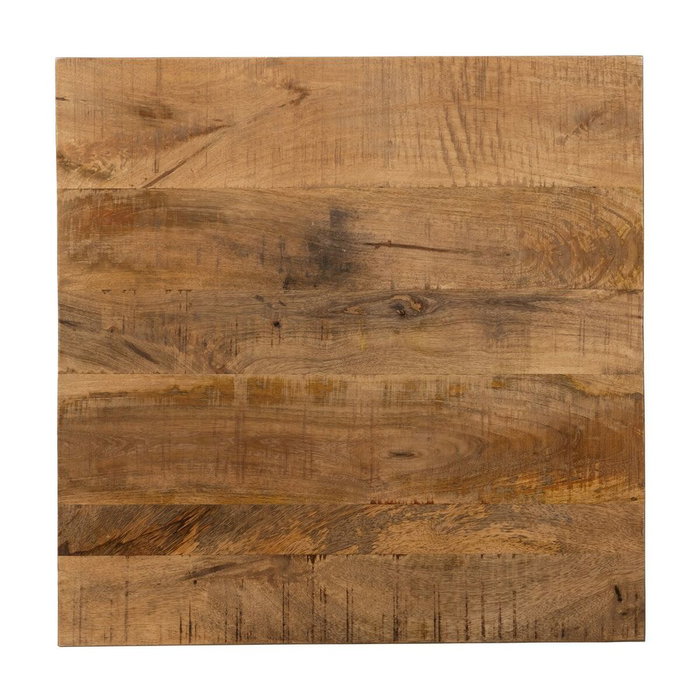 Ixia Tablero de Mesa Cuadrado de Madera de Mango Natural 60x60x3 cm