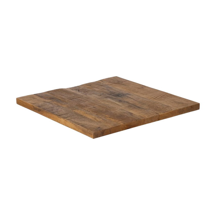 Ixia Tablero de Mesa Cuadrado de Madera de Mango Natural 60x60x3 cm