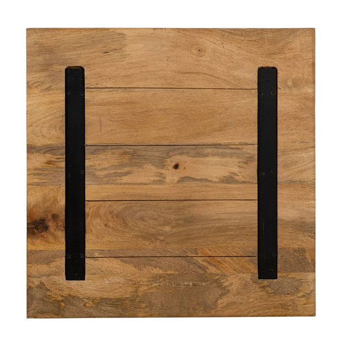 Ixia Tablero de Mesa Cuadrado de Madera de Mango Natural 60x60x3 cm