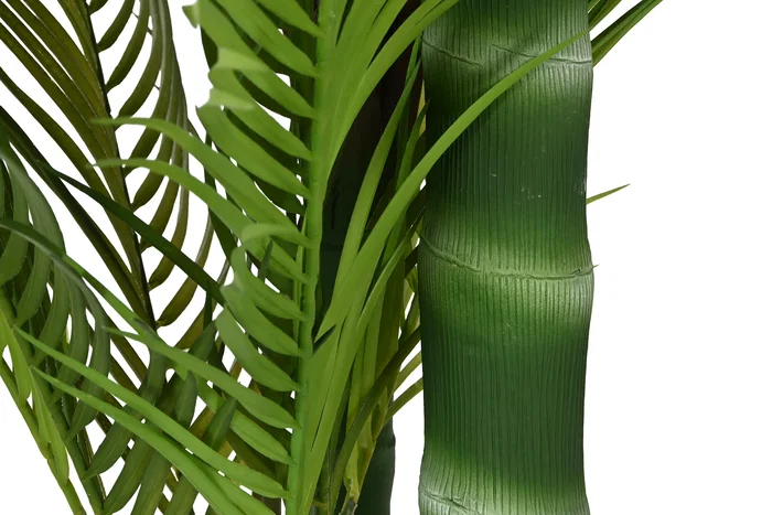 DKD Home Decor Palmera Verde con Base de Cemento