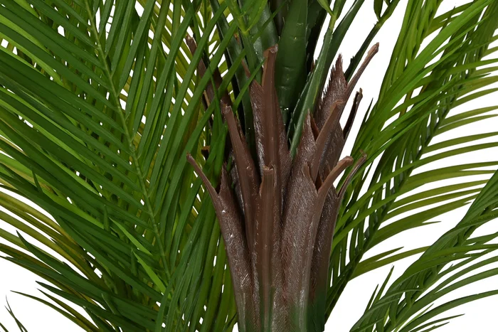 DKD Home Decor Palmera Verde con Base de Cemento
