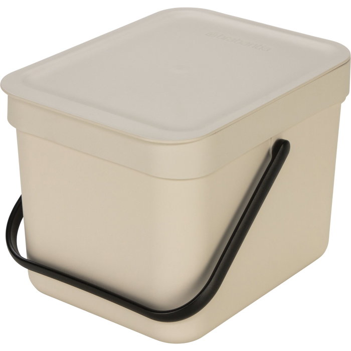 Brabantia Sort & Go Cubo de basura 6 L - Soft Beige Brabantia Sort & Go Cubo de basura 6 L - Soft Beige