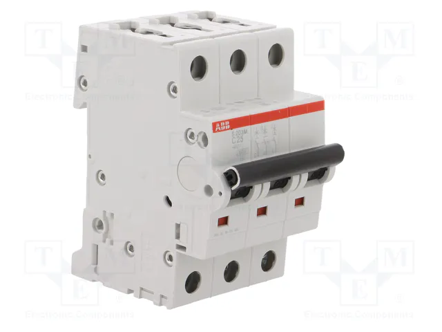 ABB S203M-C25 Interruptor Magnetotérmico Curva C 25 A 3 Polos