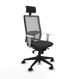 PIQUERAS Y CRESPO Silla de oficina Horna con mecanismo Sincro, Negro y Gris