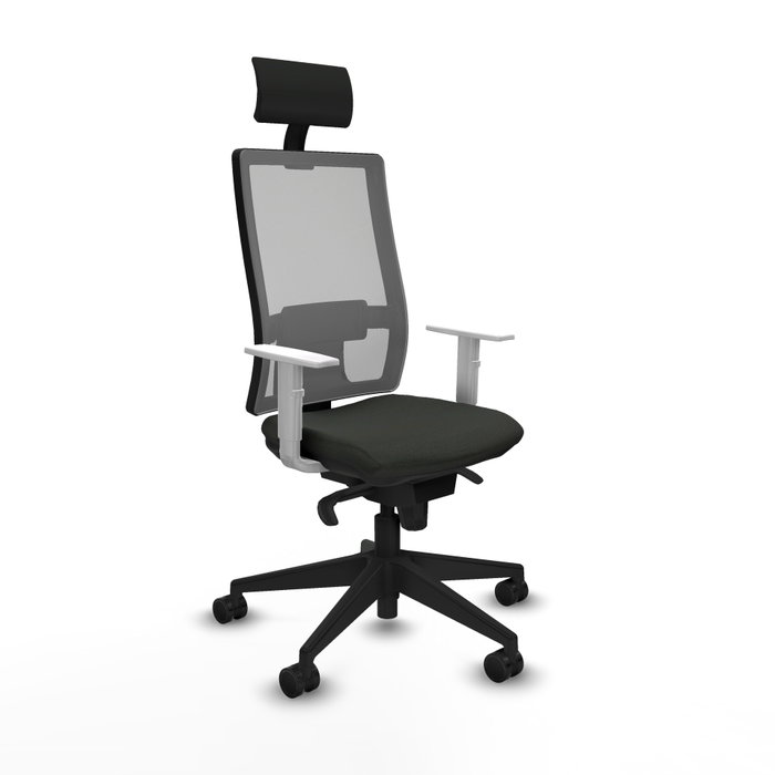 PIQUERAS Y CRESPO Silla de oficina Horna con mecanismo Sincro, Negro y Gris PIQUERAS Y CRESPO Silla de oficina Horna con mecanismo Sincro, Negro y Gris