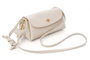 Lucky Bees Bolsa de Hombro Ava Cream, Cuero de Polivinilo, 22x11x12 cm, 3 Bolsillos Interiores, Color Crema