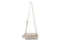 Lucky Bees Bolsa de Hombro Ava Cream, Cuero de Polivinilo, 22x11x12 cm, 3 Bolsillos Interiores, Color Crema