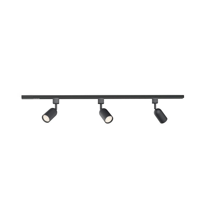 Philips Easylink Sistema de Riel Eléctrico con 3 Focos Shea 5W, Negro, 1m, GU10, Cabezal Ajustable, Compatible LED Inteligente Philips Easylink Sistema de Riel Eléctrico con 3 Focos Shea 5W, Negro, 1m, GU10, Cabezal Ajustable, Compatible LED Inteligente