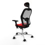 PIQUERAS Y CRESPO Silla de oficina Jorquera con mecanismo Sincro, Rojo y Gris