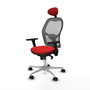 PIQUERAS Y CRESPO Silla de oficina Jorquera con mecanismo Sincro, Rojo y Gris