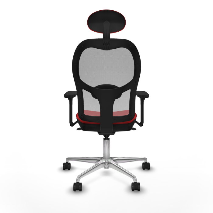 PIQUERAS Y CRESPO Silla de oficina Jorquera con mecanismo Sincro, Rojo y Gris