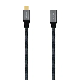 AISENS - CABLE USB 3.2 GEN2x2 ALUMINIO 20GBPS 5A 100W, TIPO USB-C/M-USB-C/H, GRIS, 1.0M