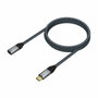 Aisens Cable USB 3.2 Gen2x2 Aluminio USB-C Macho a USB-C Hembra 100W Gris 1m