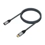 Aisens Cable USB 3.2 Gen2x2 Aluminio 20Gbps 100W USB-C a USB-C Gris 1m
