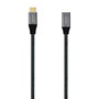 Aisens Cable USB 3.2 Gen2x2 Aluminio USB-C Macho a USB-C Hembra 100W Gris 1m