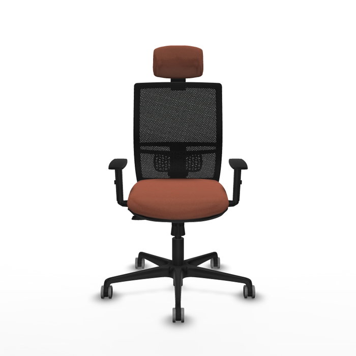 PIQUERAS Y CRESPO Silla de oficina Yunquera con mecanismo Sincro/Traslack, Marrón y Negro PIQUERAS Y CRESPO Silla de oficina Yunquera con mecanismo Sincro/Traslack, Marrón y Negro