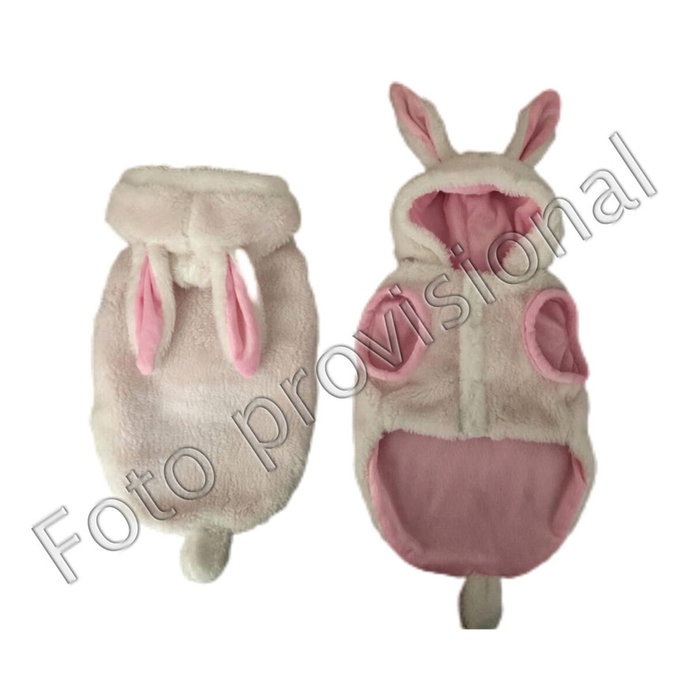 Disfraz de Conejo para Perro Mascota Talla S, Blanco