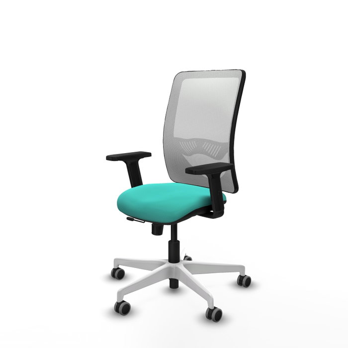 PIQUERAS Y CRESPO Silla de oficina Zulema con mecanismo Sincro/Traslack, Turquesa y Blanco PIQUERAS Y CRESPO Silla de oficina Zulema con mecanismo Sincro/Traslack, Turquesa y Blanco