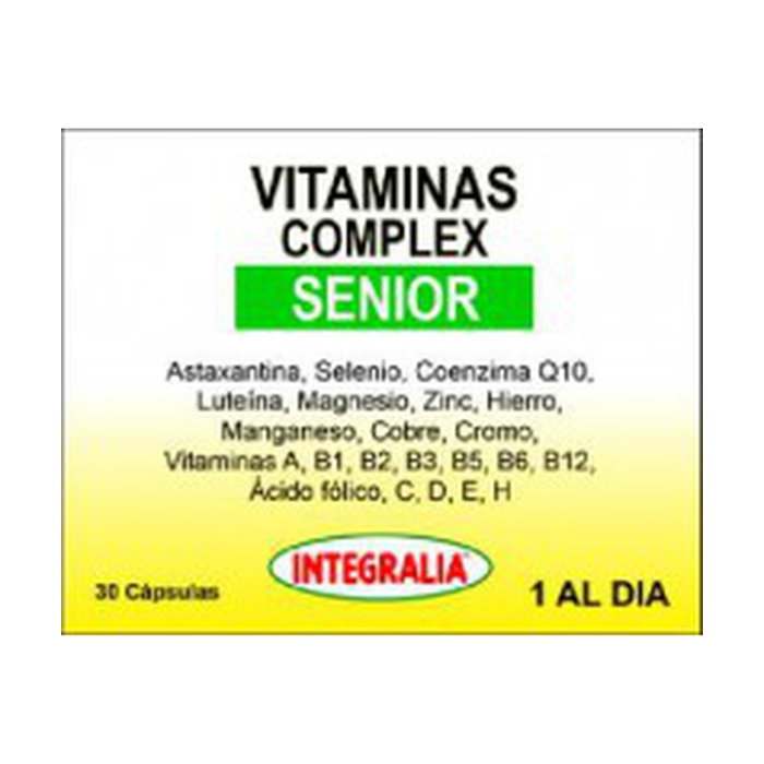 Integralia Senior Vitamins Complex 30 cápsulas - Vitaminas C y E para protección celular Integralia Senior Vitamins Complex 30 cápsulas - Vitaminas C y E para protección celular