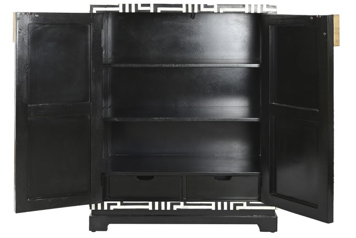 DKD Home Decor Armario Bone 23 Bicolor con Taracea