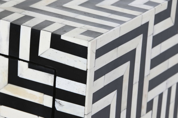 DKD Home Decor Armario Bone 23 Bicolor con Taracea