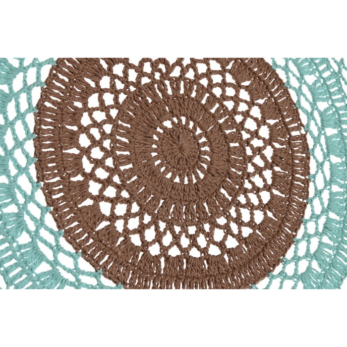 DKD Home Decor Atrapasueños de Ratán y Cristal Reciclado Crochet, Pack de 2