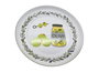 DKD Home Decor Plato de Vidrio Opal Olivas Verde 20x20x2,4 cm
