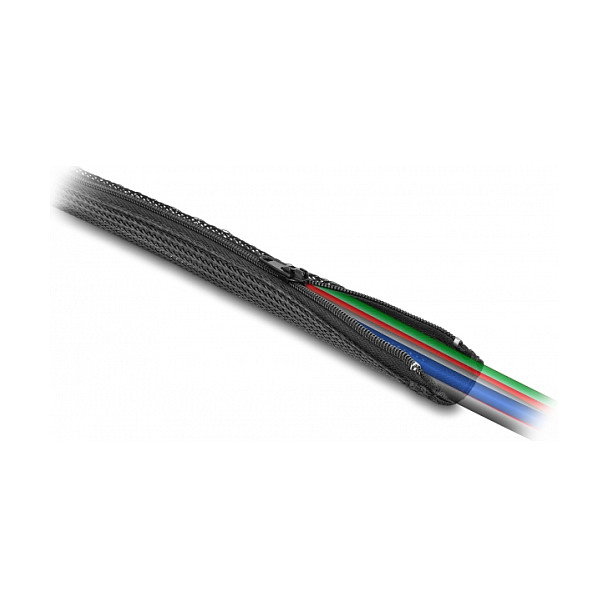 DeLOCK Manga trenzada con cierre de cremallera resistente al calor 3 m x 50 mm negro