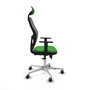 PIQUERAS Y CRESPO Silla de oficina Jorquera con mecanismo Sincro/Traslack, Verde y Gris