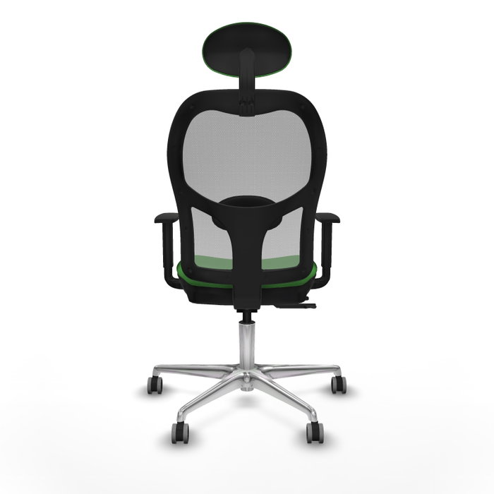 PIQUERAS Y CRESPO Silla de oficina Jorquera con mecanismo Sincro/Traslack, Verde y Gris