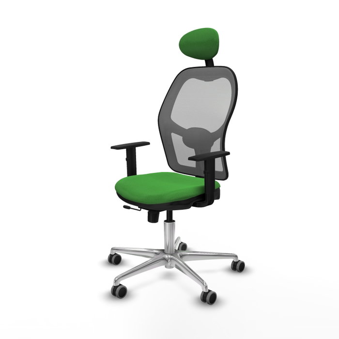 PIQUERAS Y CRESPO Silla de oficina Jorquera con mecanismo Sincro/Traslack, Verde y Gris
