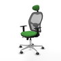 PIQUERAS Y CRESPO Silla de oficina Jorquera con mecanismo Sincro/Traslack, Verde y Gris